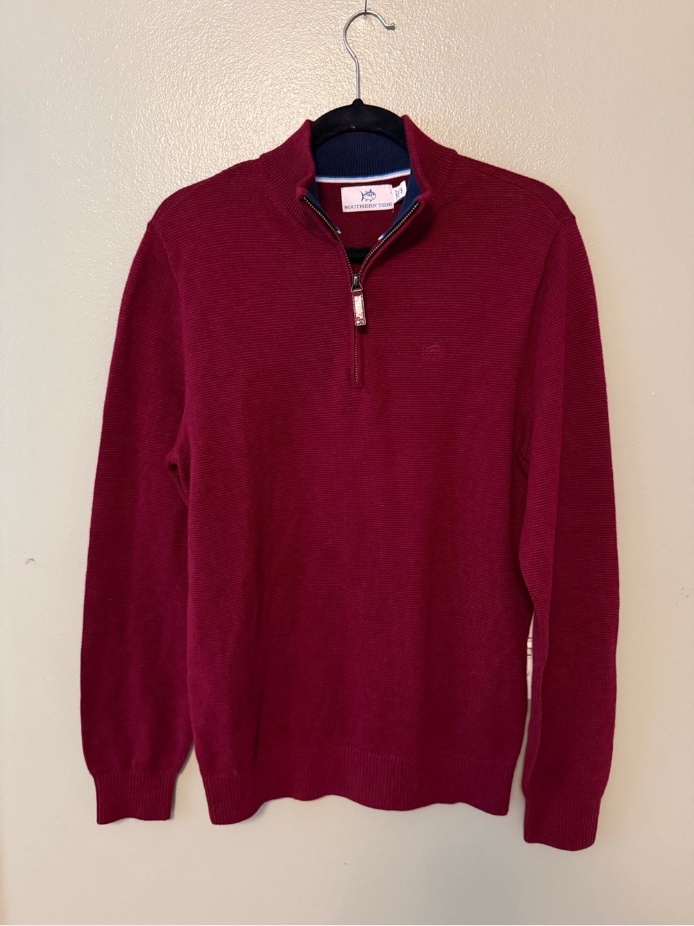 Southern Tide Men's Wine Half-Zip Sweater